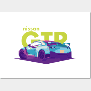 nissan GTR Posters and Art